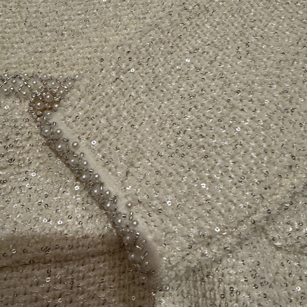self-portrait
Cream Sequin Knit Pearl Mini Dress 2 - Picture 5 of 7